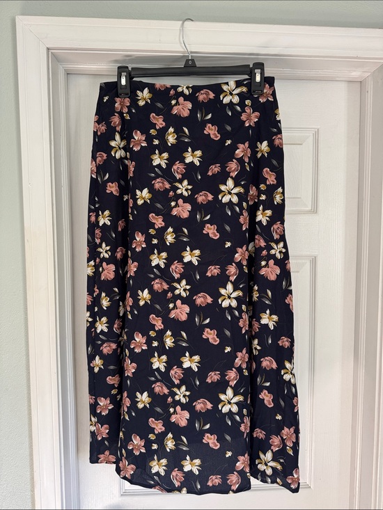 Cupshe Dresses & Skirts - Cupshe Blue Maxi Skirt with Pink and White Floral Print